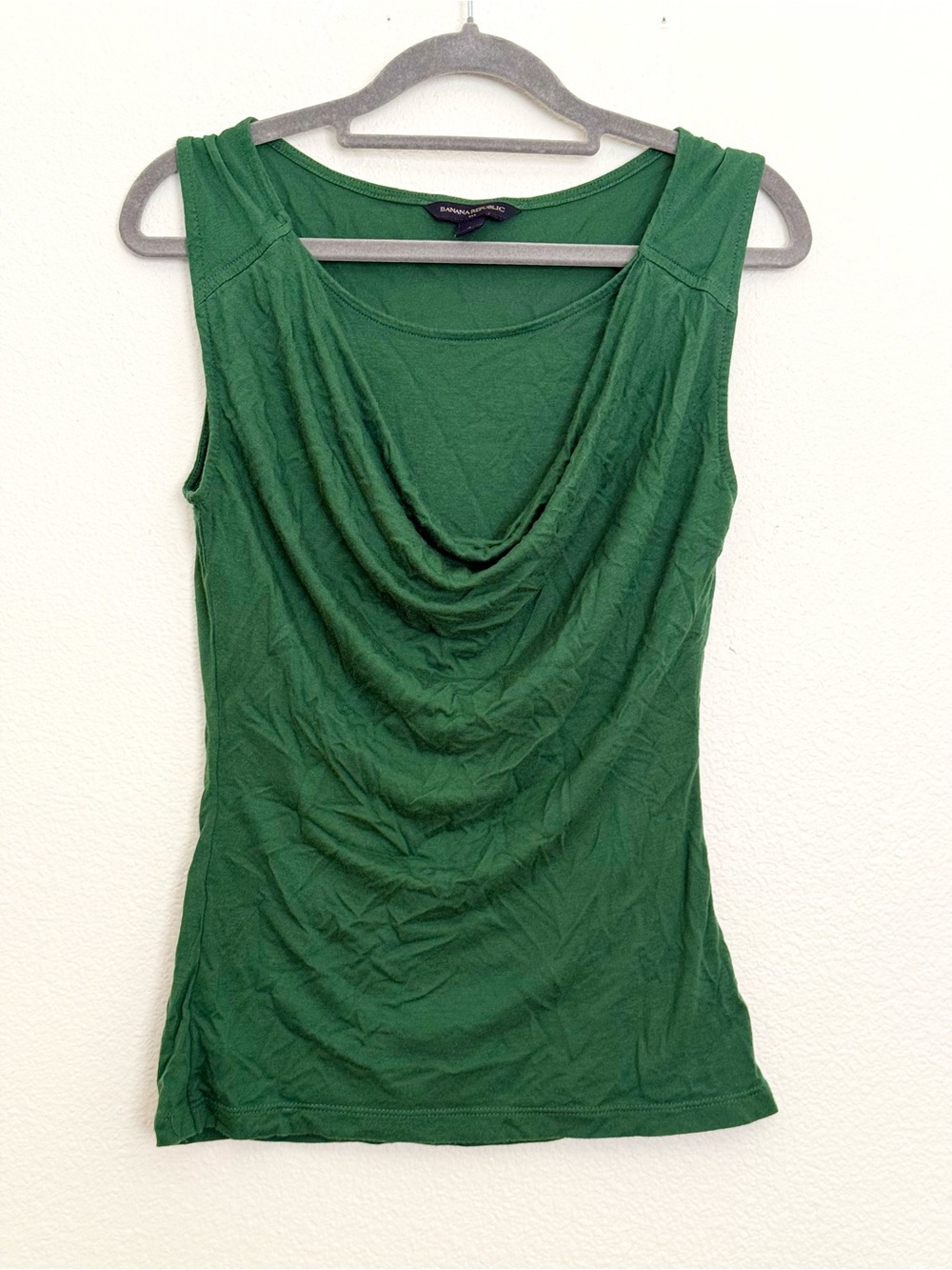 Banana Republic Cowl Neck Top Emerald Green Size S
